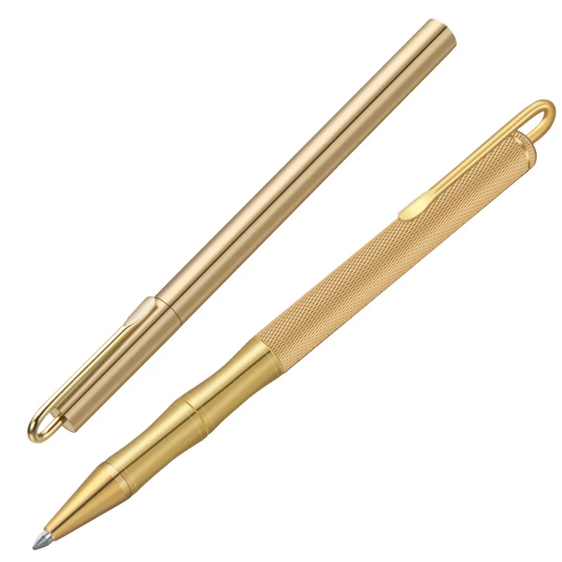 Retro Vindingrijkheid Chinese Stijl Puur Messing Pen Metalen Handtekening Pen Parel Pen Creatieve Zakelijke Kantoor Creatieve Gift Pen