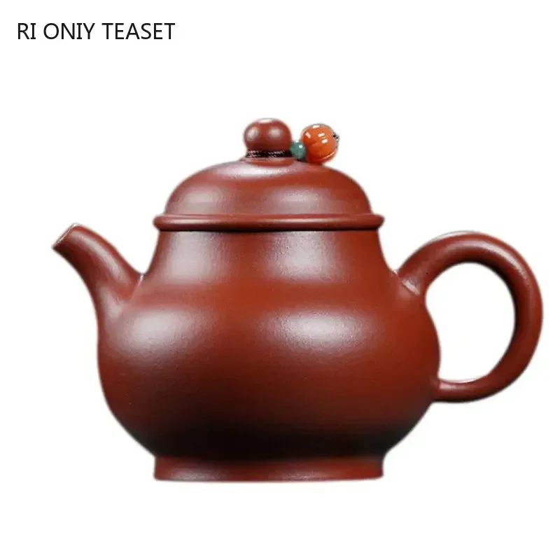 

160ml Chinese Yixing Purple Clay Teapots Famous Artists Handmade Tea Pot Raw Ore Dahongpao Mud Kettle Zisha Tea Set Teaware