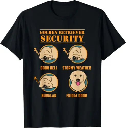 

NEW Golden Retriever Shirt Golden Retriever Security Funny Dog Tee T-Shirt S-5XL