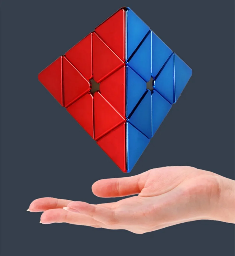 Shengshou-Cubo mágico magnético Chapado en pirámide, rompecabezas profesional de velocidad 3x3x3, juguetes educativos