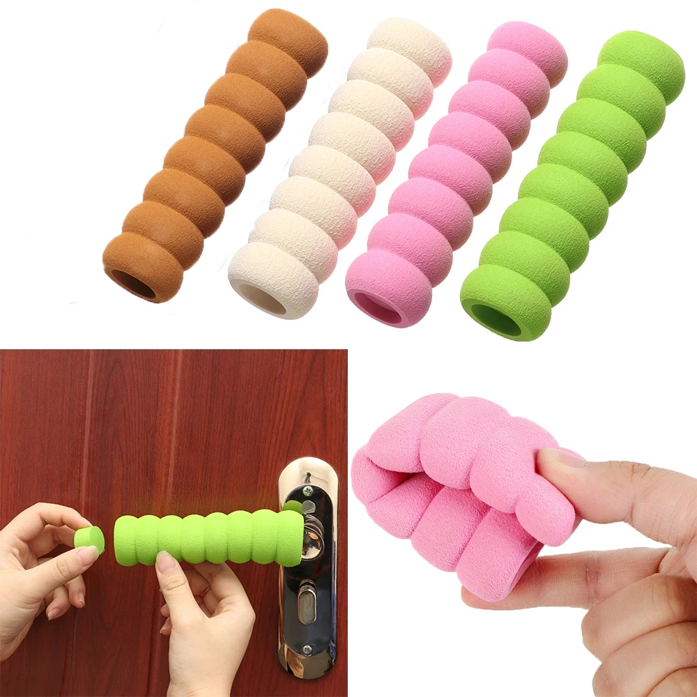 

1/3PC Soft Spiral Foam Elastic Door Handle Cover Guard Protector Anti-collision Door Stopper Safety Practical Home Decor