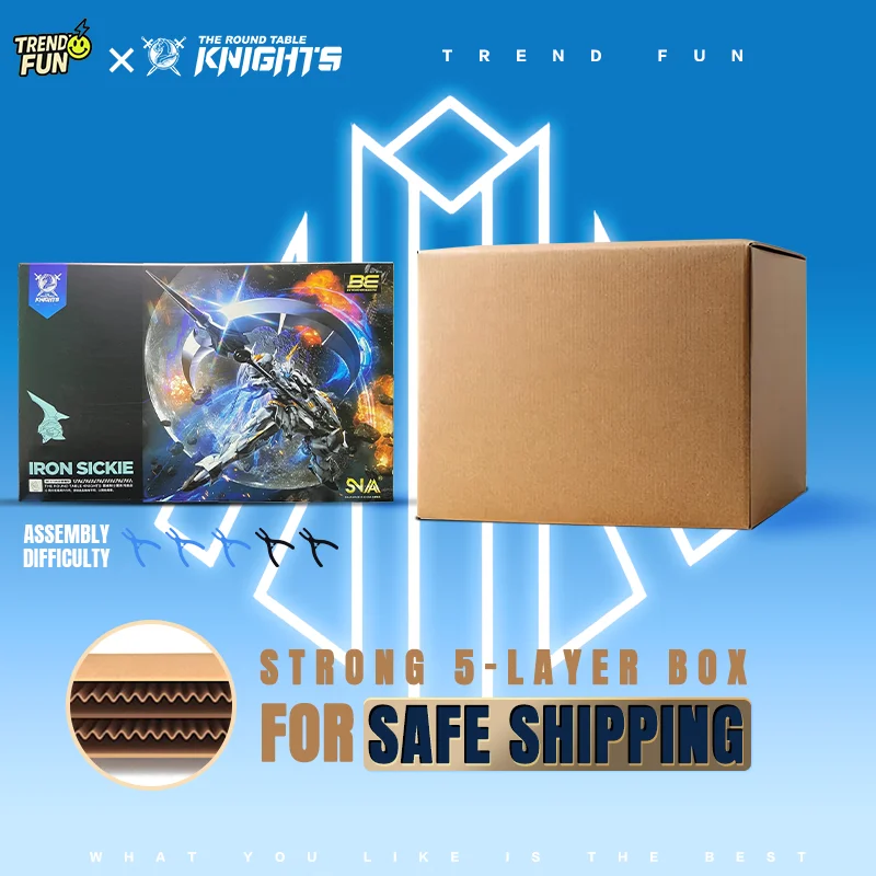 [SNAA]1/144 Scale Iron Sickle Mecha Model Kit – Highly Articulated Poseable Knight Robot with Scythe, Shield & Display Stand, 14