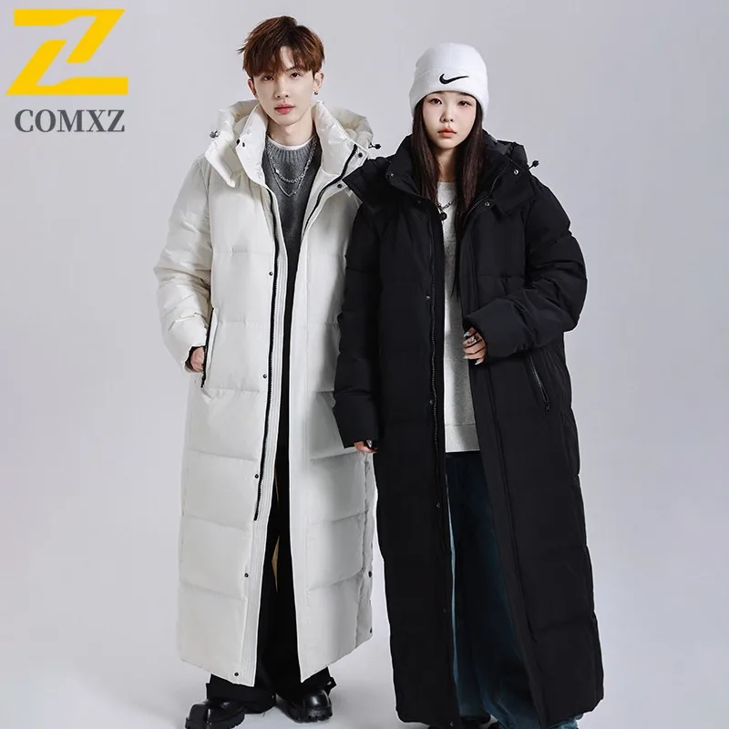 

COMXZ Winter MenNew Snow Parka Fashion Casual Thickened Cold-proof Down Cotton Padded Jacket 2025 Streetwear Warm Padding Coat