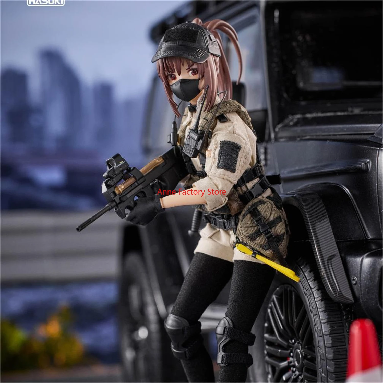 

【IN STOCK 】Original HASUKI IZUMIHAISE 1/12 Pocket Art The Sixth Bullet Mobile Suit Girl PVC Action Figure