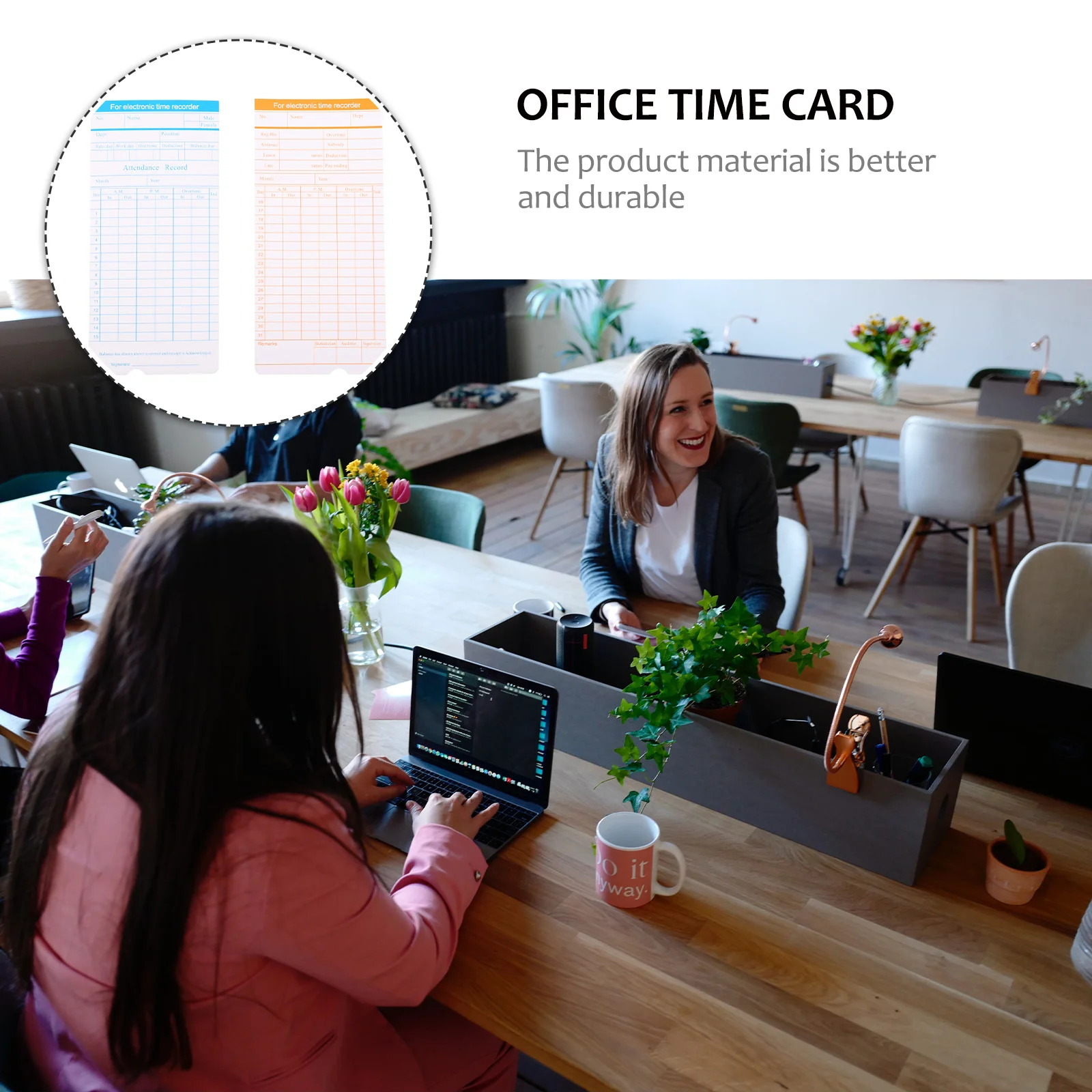 Attendance Cards Monthly Clocking Office Recorder Simple Design Commuting Records Time Use Accessory