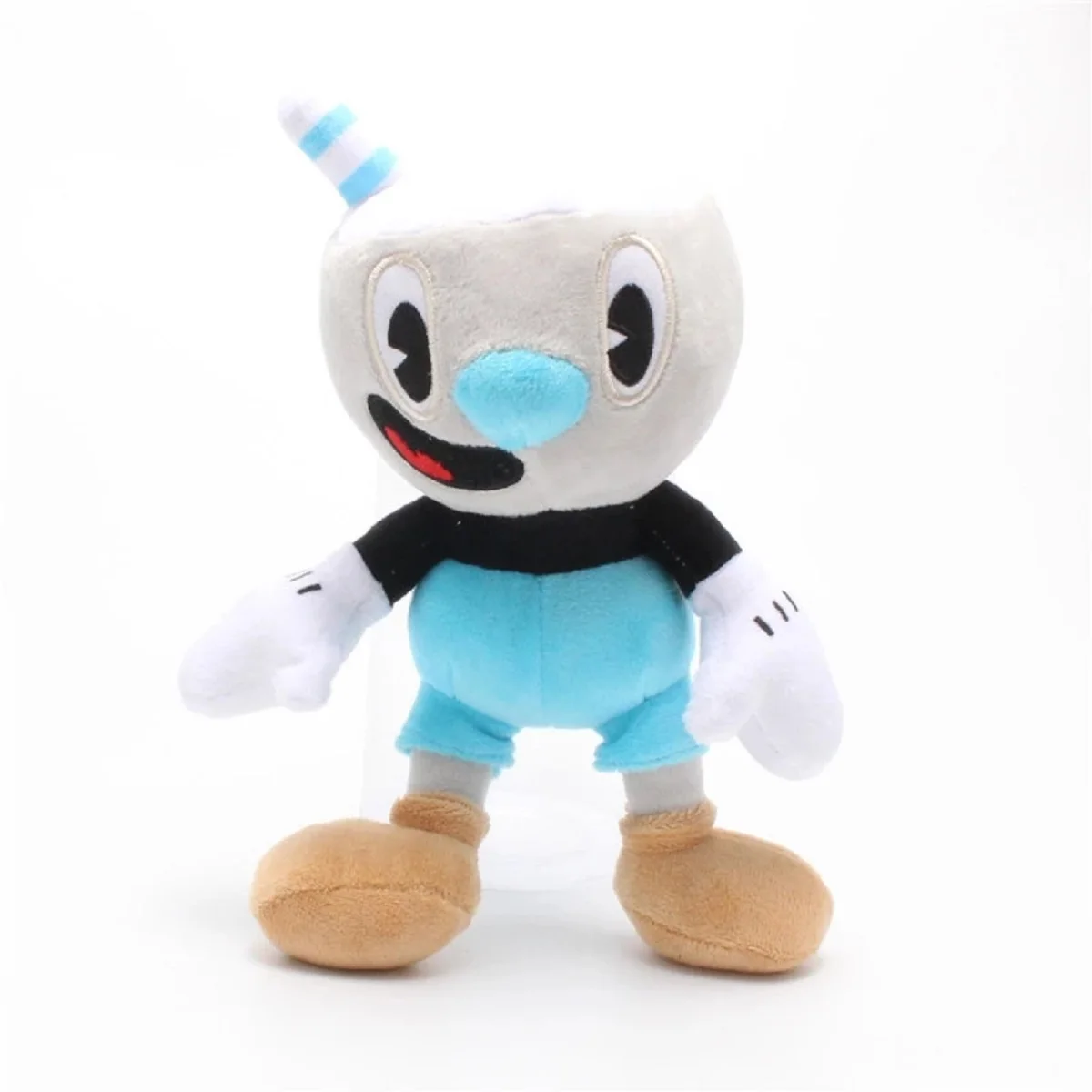 2 Buah/Lot Mainan Lembut Anime Cuphead Mugman The Devil Boneka Piala Legendaris Mainan Game Petualangan untuk Hadiah Ulang Tahun Anak-anak