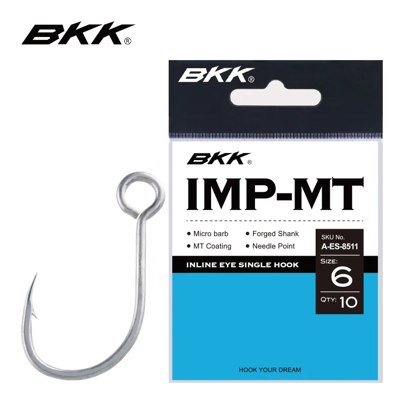 

BKK 8005 Barbed Fishing Hooks 8# 6# 4# 2# 1# Saltwater Lure Single Hook with Flash Spinner for Sea Fishing Tackle