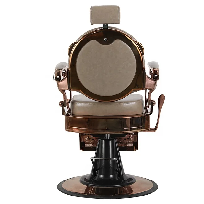 Lily blue rose  gold antique barber chair direct sale;Wholesale hair salon beauty furniture;Luxury salon chairs for barbershop