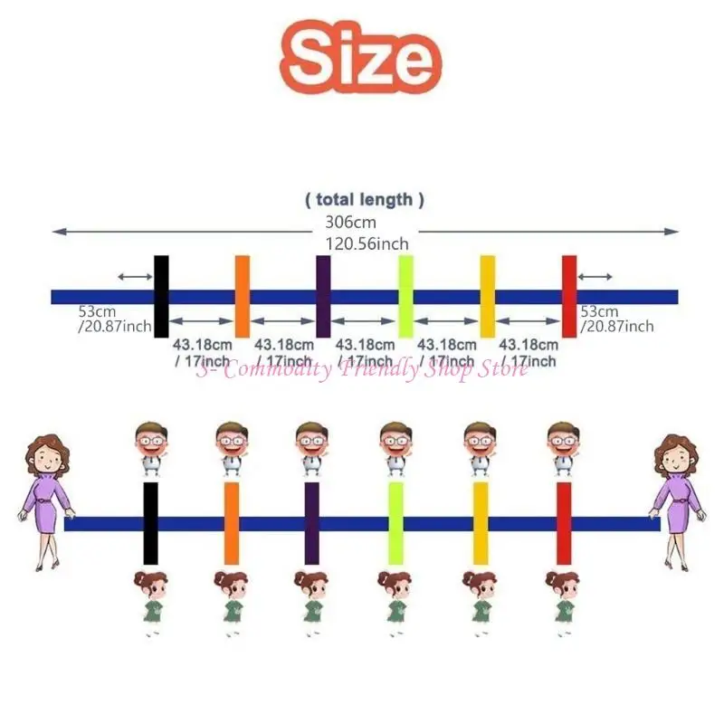 85ae Educational Walk Rope Nylon Walking Rope ScHe School Security Rope Hands Hands Sicurezza dei bambini con corda per