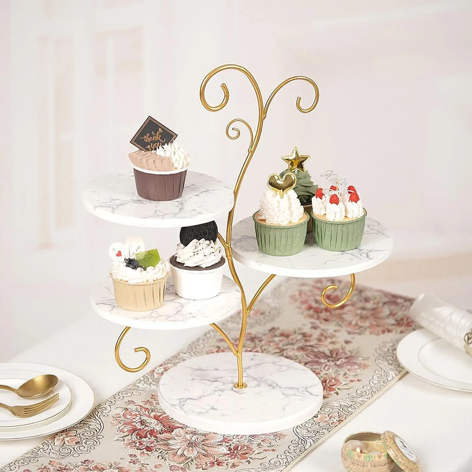 

4-х уровневая подставка для кексов, держатель для конфет, кексов, многоуровневый сервировочный поднос, подставка для торта для свадебной вечеринки, детского душа, украшение стола на день рождения