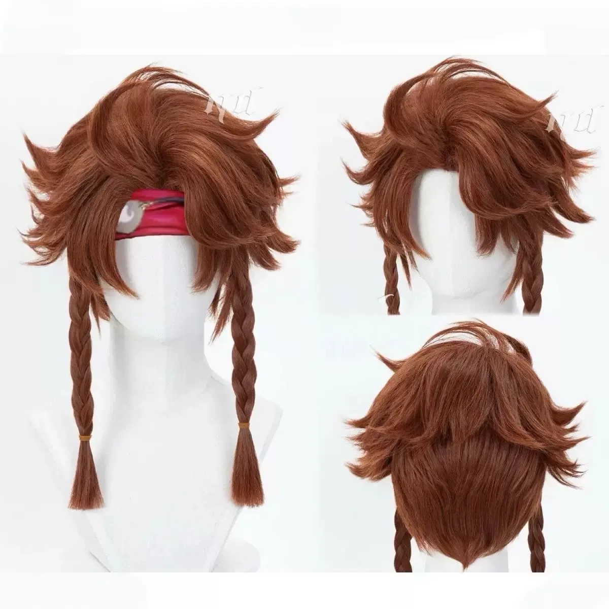 HAIRJOY Synthetic Hair Honor of Kings Cospaly Wig Game Role Sun Ce Brown Braided Cosplay Wig for Man