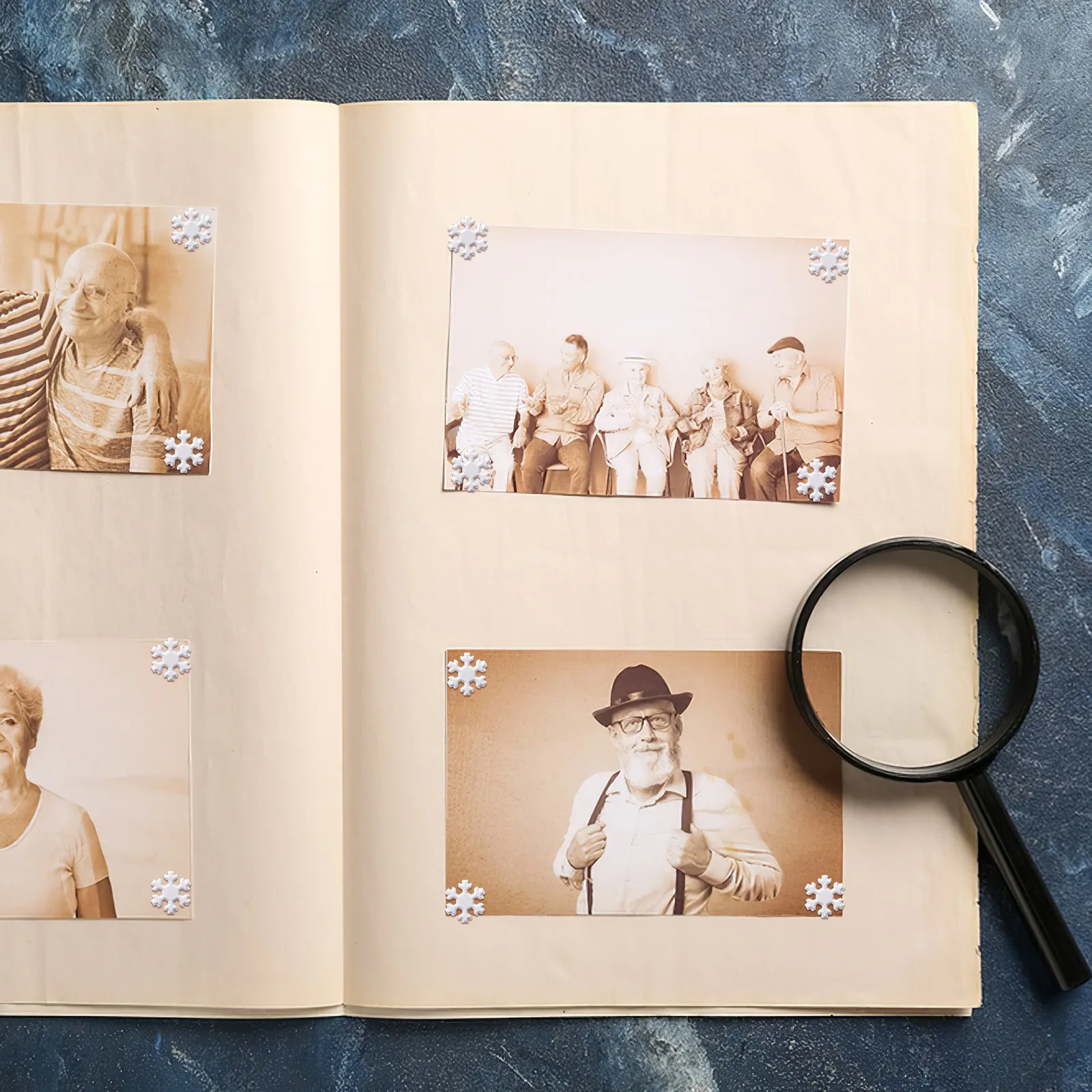 

100Pcs Metal Snowflake Mini Brads White Electroplated Split Pins for Scrapbook Greeting Cards DIY Mini Brads Decorative Nails