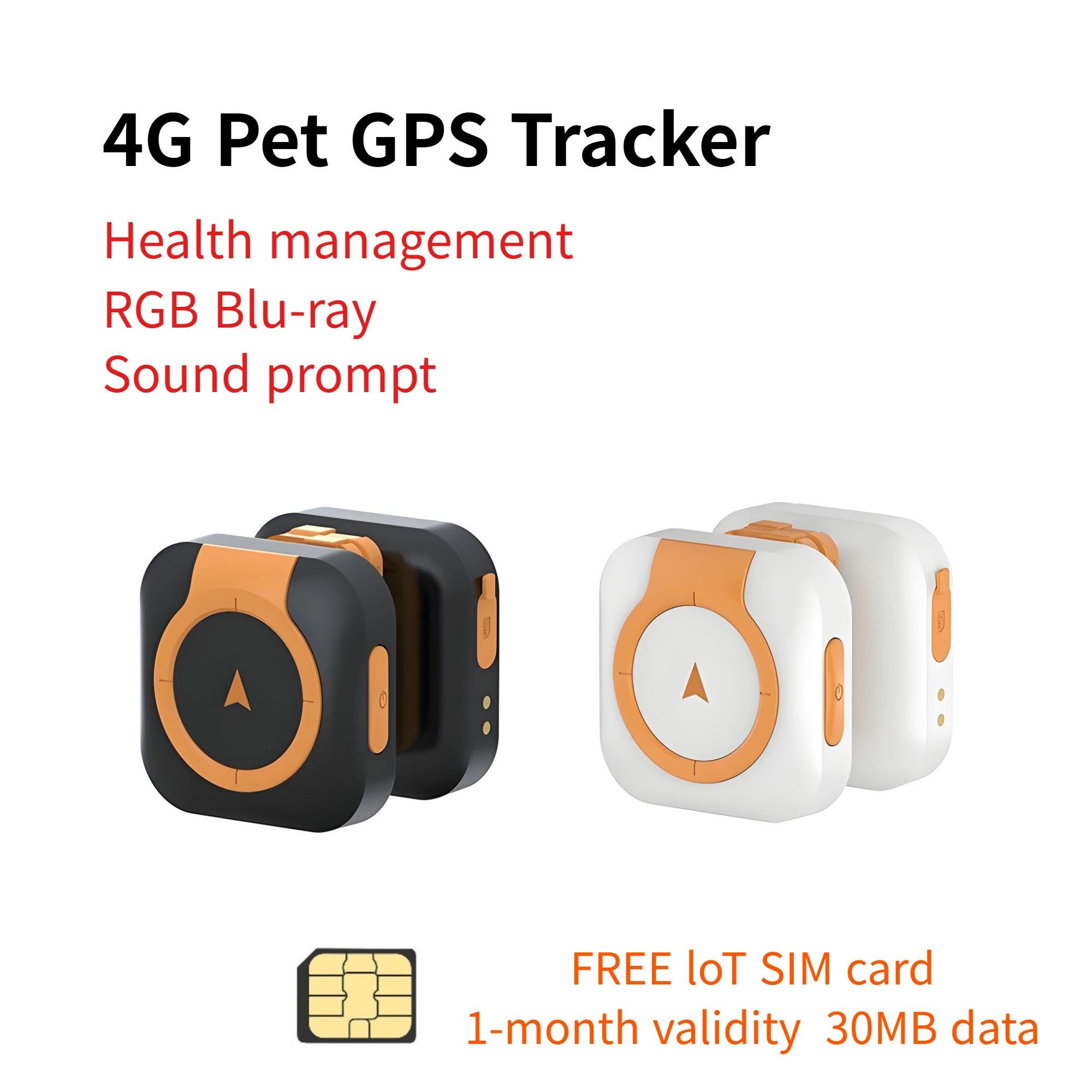 

Smart 4G GPS Pet Tracker with Health Monitoring Temperature Heartbeat Dog Cat Anti Lost Electronic Fence Locator