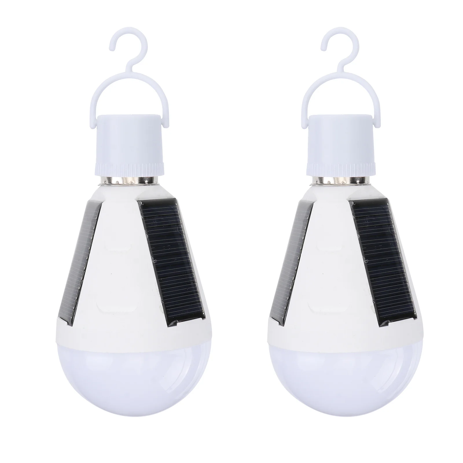 2 قطعة أضواء تعمل بالطاقة الشمسية E27 7 واط LED لمبة الطوارئ في الهواء الطلق إضاءة داخلية مصباح للطاقة الشمسية حديقة أضواء ساحة التخييم استخدام التعتيم #3