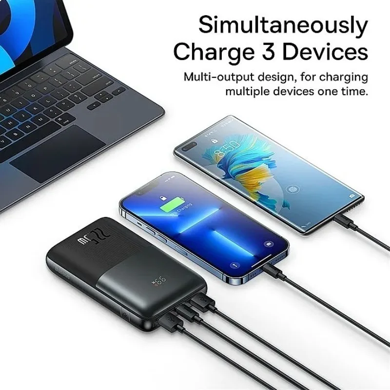 20000mAh 22.5W Portable Power Bank with Digital Display Fast Charging USB C Battery Pack for Travel