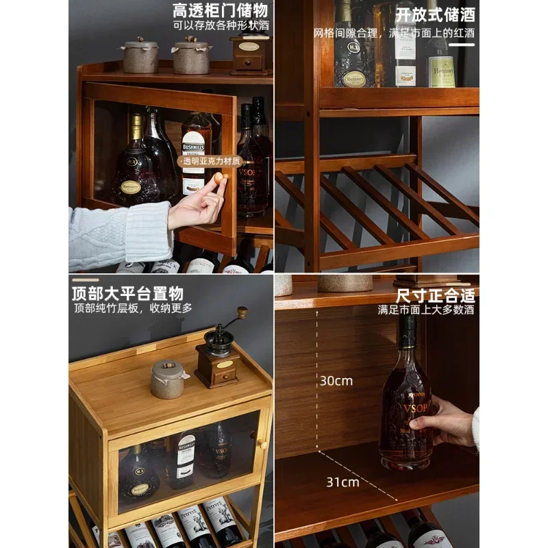 

Hot sales Red Wine Rack Storage Rack Household Small Wine Cabinet Wine Plaid Bar Display Stand