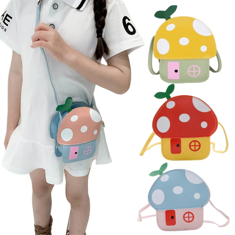 حقيبة كروس كاواي فطر من البولي يوريثان، محفظة صغيرة مع تصميم كرتوني، حقيبة كتف عصرية للفتيات، إكسسوار يومي #2