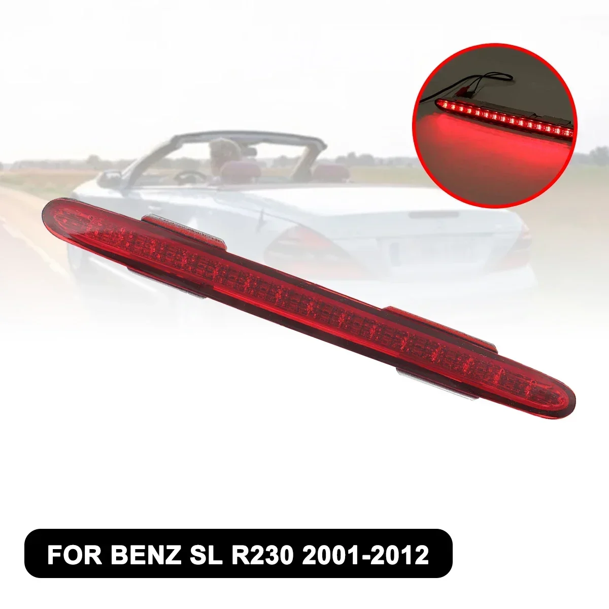 

For Mercedes-Benz SL R230 2002-2012 Car Additional High Brake Stop Light Third High Mount Warning Turn Signal LED Lamp