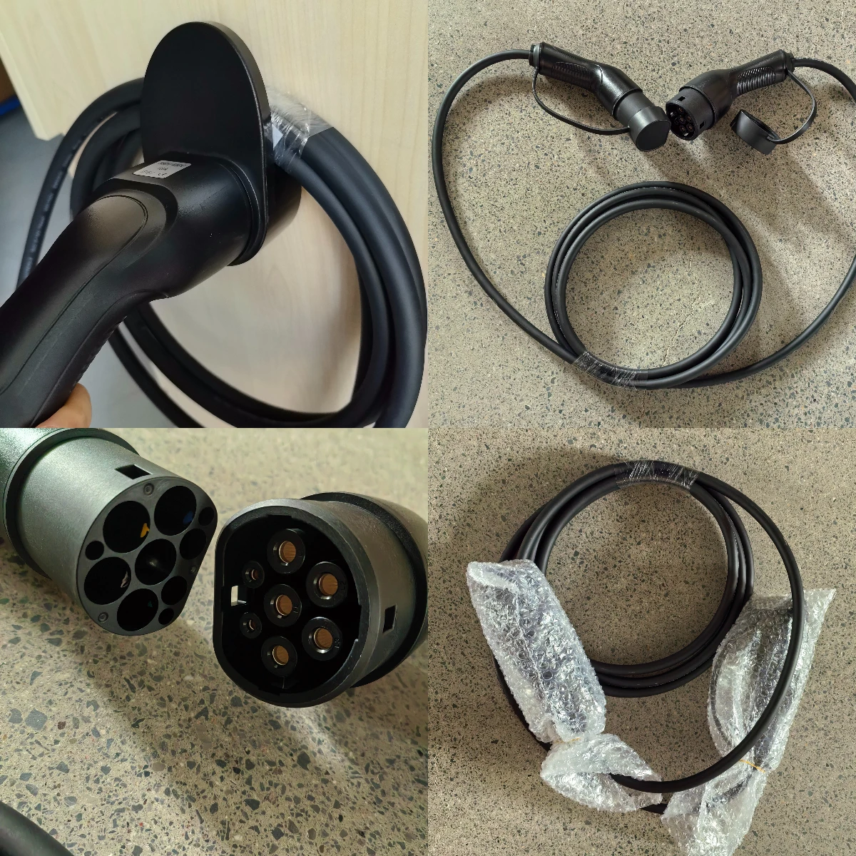 كابل شحن EV 16A 32A 3.6/7.2/11/22KW سلك مركبة كهربية نوع 2 IEC 62196 AC محطة شحن عامة ذكر إلى أنثى التوصيل #6