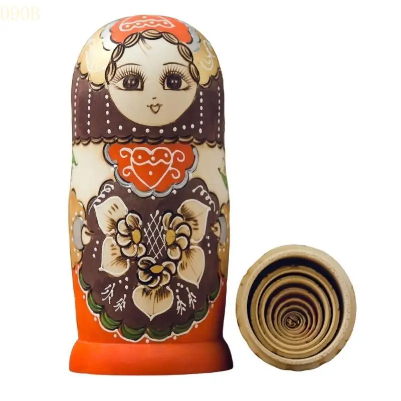 

090B 10Layer Traditional Matryoshka Russian Nesting Dolls Babushka Figure Desk Decors
