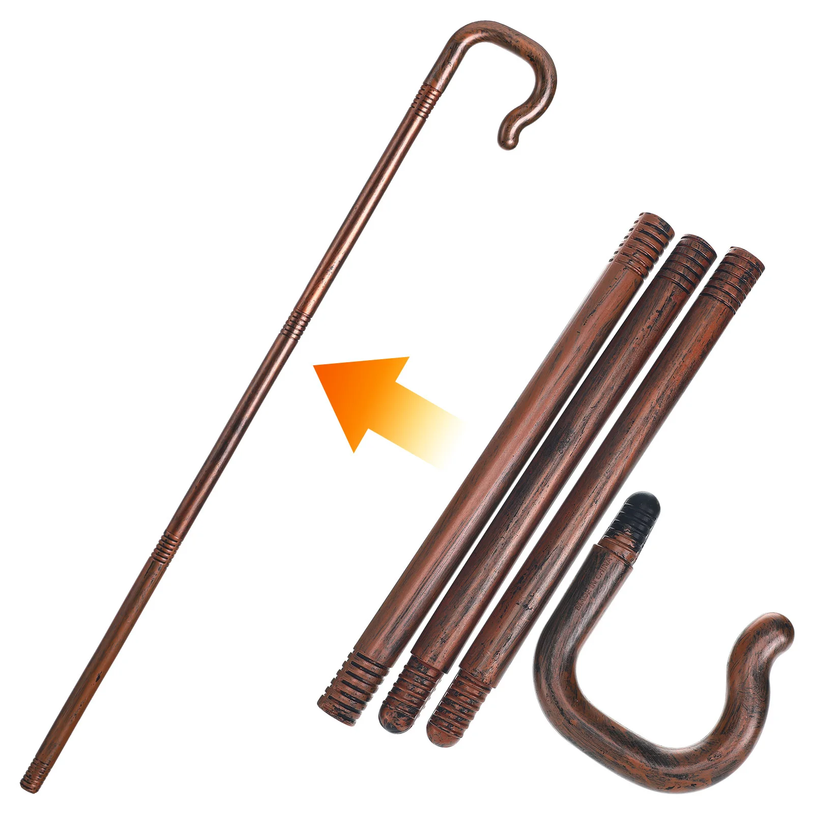 Halloween Cosplay Props Wall Mount Decorative Cane Prop For Halloween Cosplay Party Stage Performance Photo Accessory