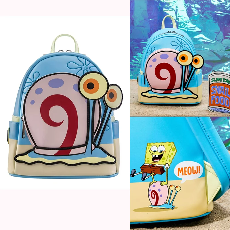 Spongebob Original Loungefly Backpack snail Bag Elementary School Backpack Women\'s Backpack Casual Bag For Children\'s Gift