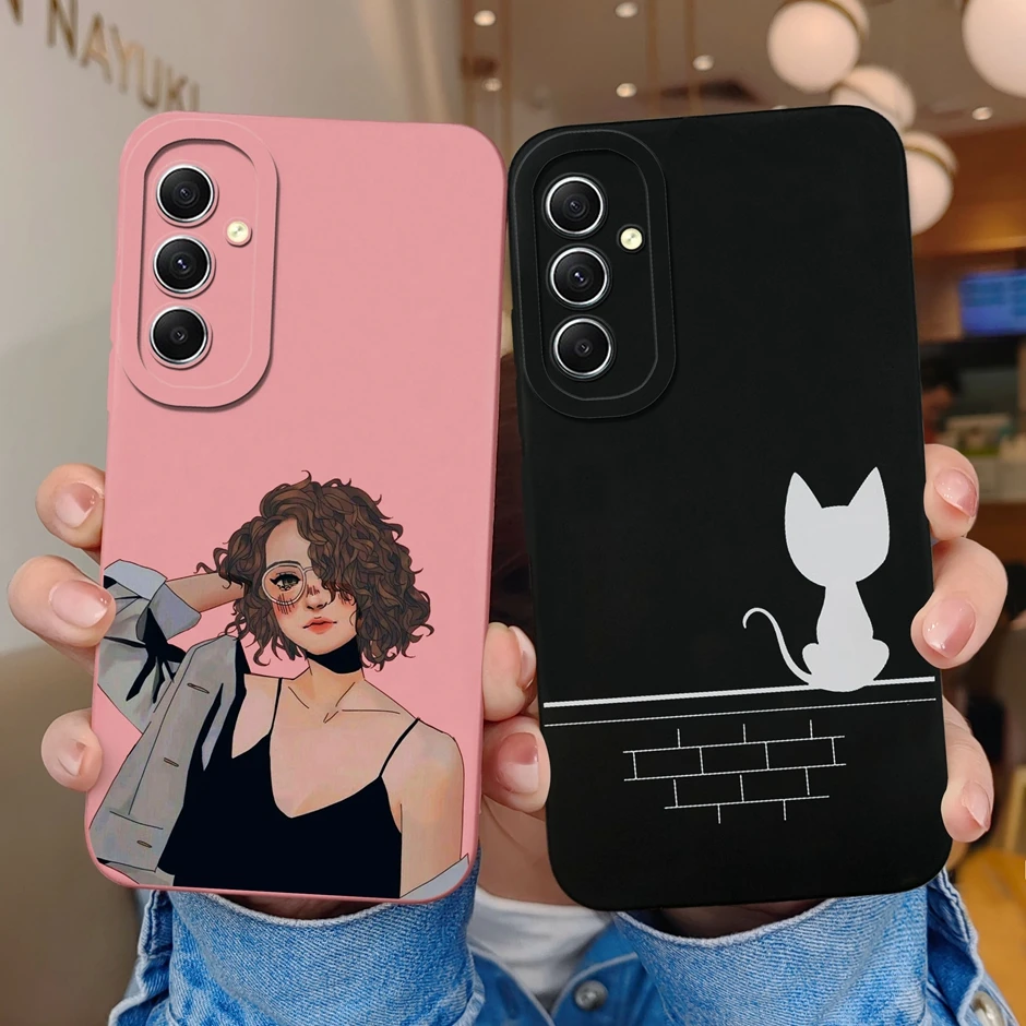 For Samsung Galaxy A34 5G Case Matte Soft Silicone Shell For Samsung A 34 5G New Design Cute Avocado Cartoons Ultrathin Fundas