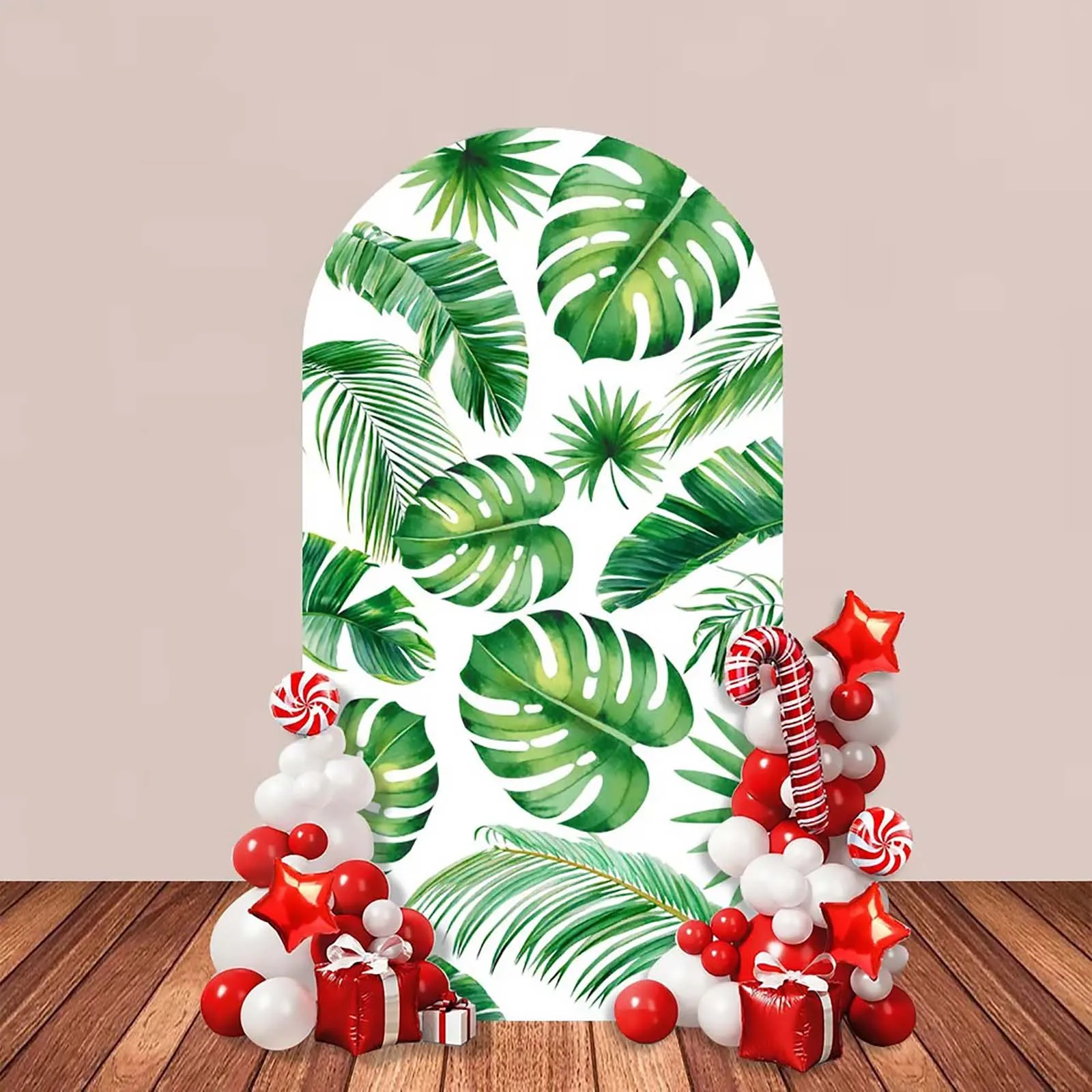 AIBIIN Arch Backdrop Cover Birthday Baby Shower Party Decor Animals Jungle Safari Spring Flower Leaves Photography Background