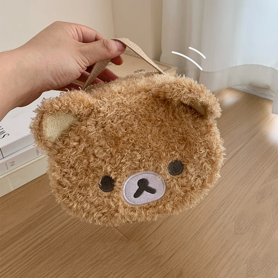 Cute cartoon bear cosmetic bag female large-capacity portable travel handheld wash storage bag bag bag image 2