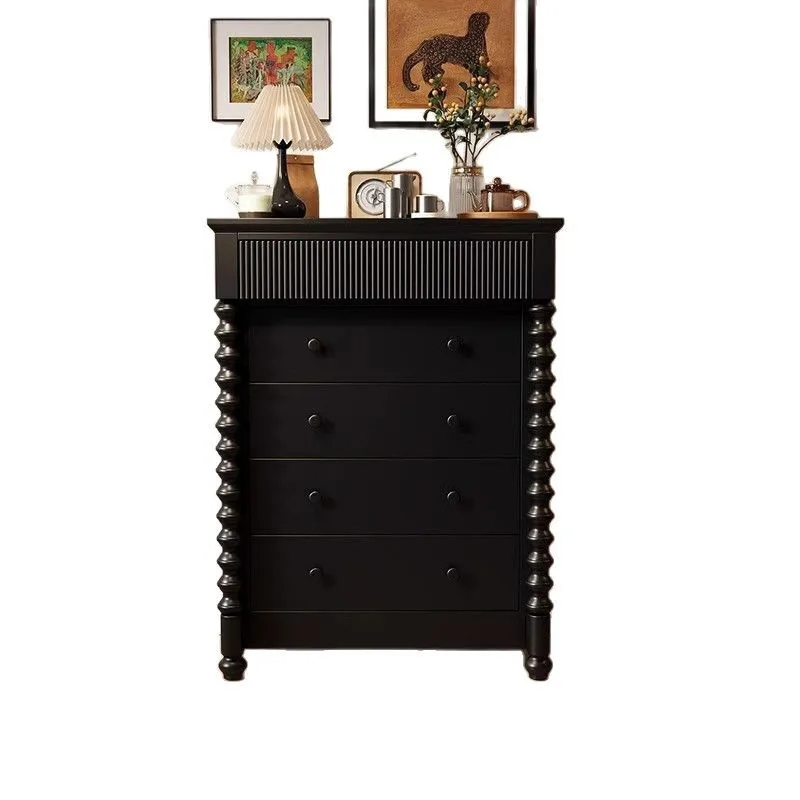 

Retro bucket cabinet Solid wood entry porch cabinet Living room Bedroom locker