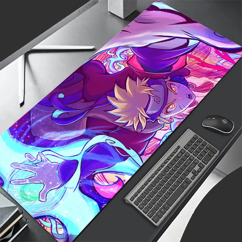 Space Galaxy Extended Desk Mat Laptop Japan Cool Anime Mouse Pad XXL N-narutoS U-uzumakiS Mousepad PC Gamer Cabinet Keyboard Rug