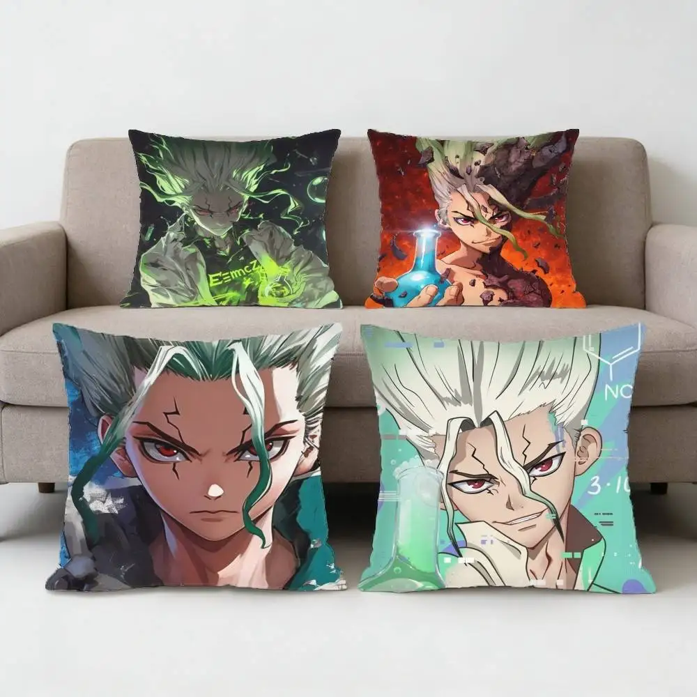 

DR.STONE WARS Pillow Case Sofa Living Room Bedroom Headboard Backrest Cushion Square Cushion Nap Time