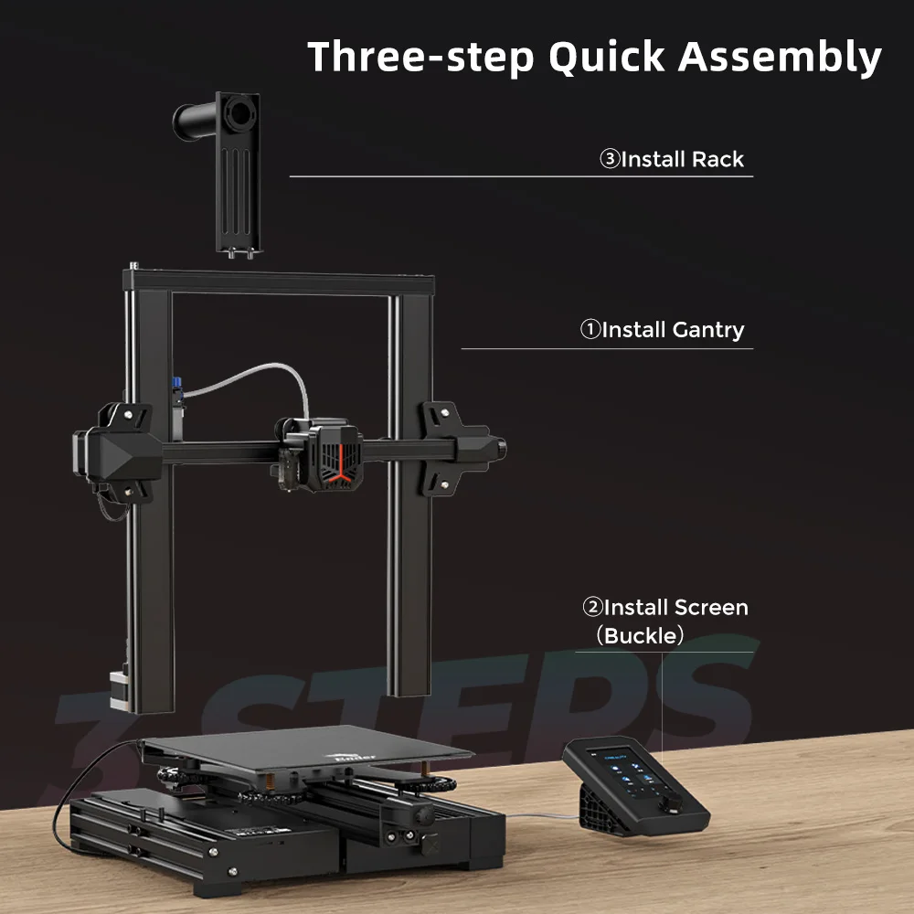 Creality-Impressora 3D atualizada NEO com Kit de Nivelamento Automático CR Touch, Extrusora Full-Metal, Impressora FDM pré-instalada, Ender-3V2