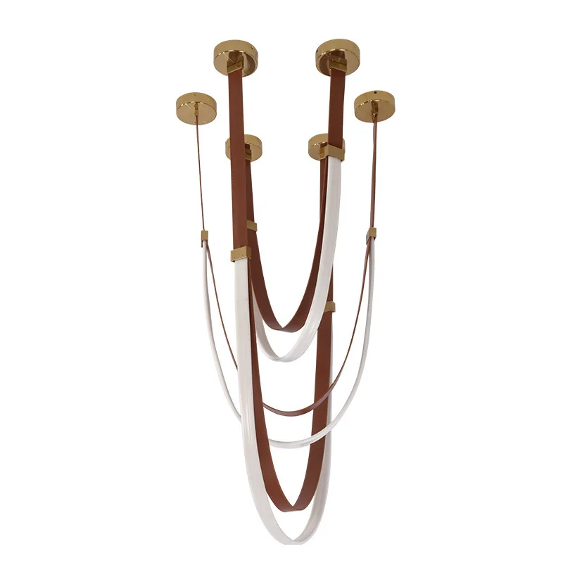 

Belt chandelier, home duplex, restaurant empty bar