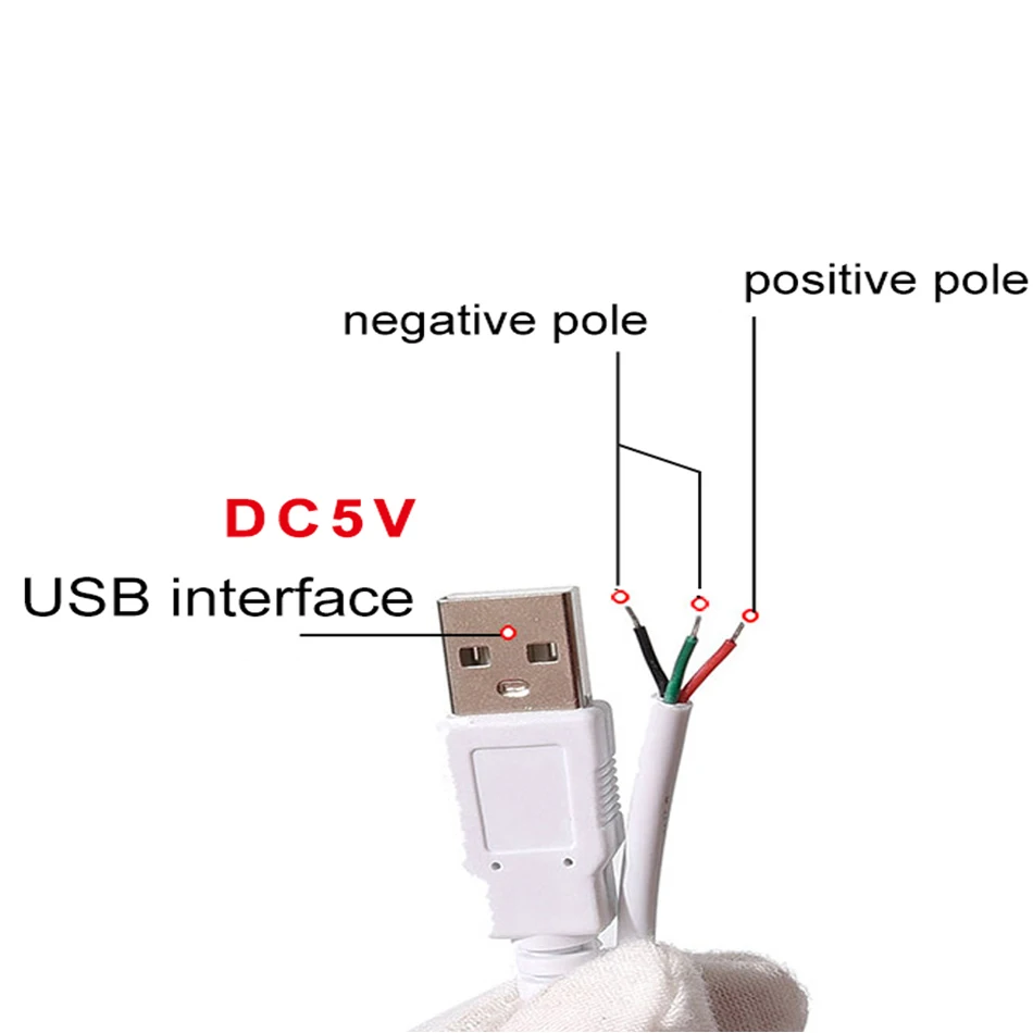 5V 2A LED Dimmer USB Port Power Supply Line Dimming Color-matching Extension Cable With ON OFF Switch Adapter For LED Light Bulb