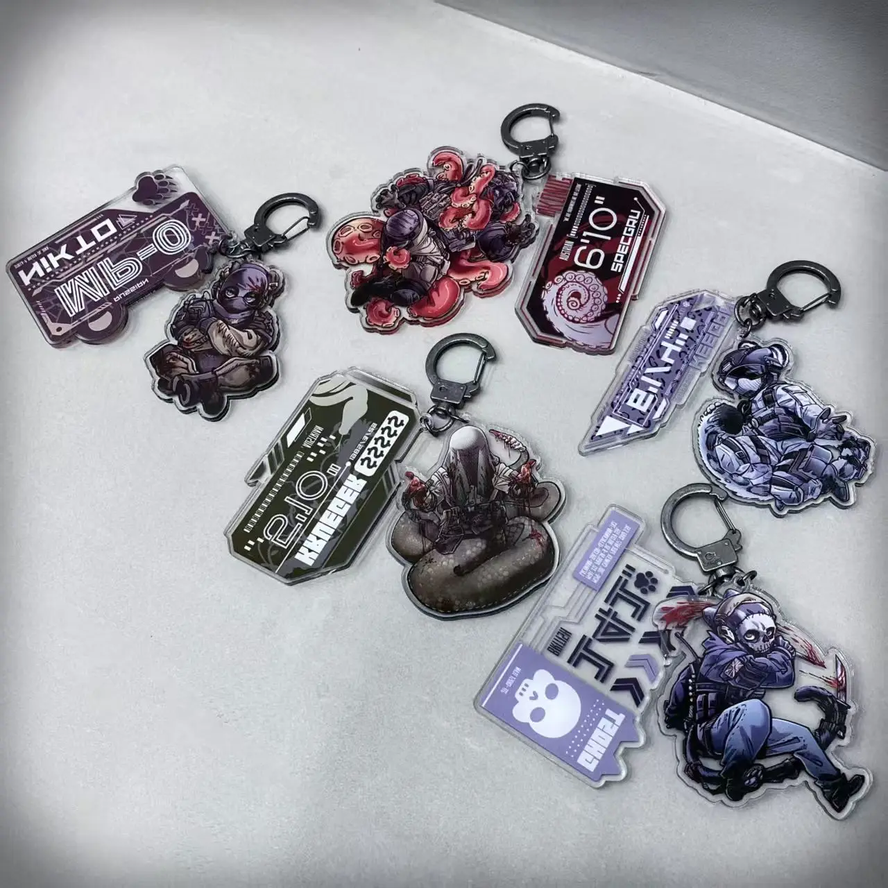 COD Call Of Duty Konig Nikto Ghost Keegan Krueger Cartoon Acrylic Keychain Phone keychain Key Chain For Girl Birthday Gift