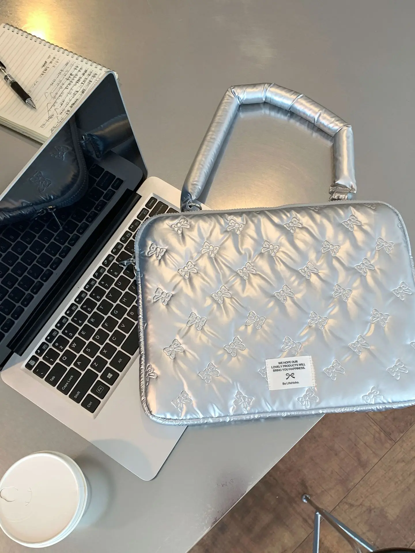 16 Inch Laptop Shoulder Bag Ballet Butterfly Style Sweet INS Wind Computer Inner Bag 13.3 Inch College Sweet Single Shoulder Bag