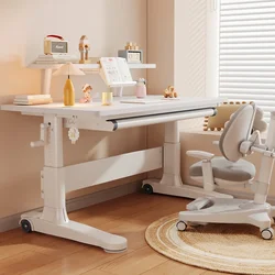 Kinderschreibtisch, Hebeschreibtisch für den Haushalt, Schreibtische und Stühle, großer weißer Tisch, Schreibtisch aus Massivholz