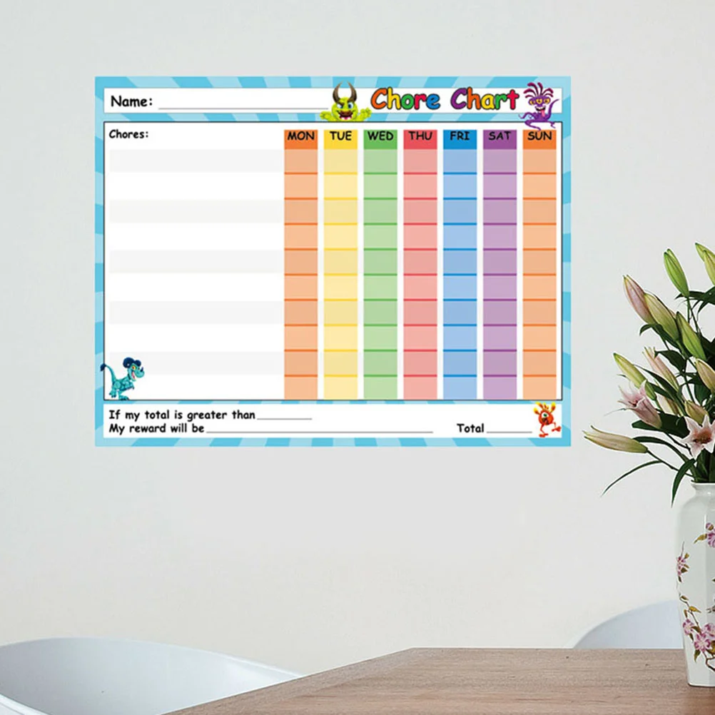 Kid Stickers White Board Kids Responsibility Chart Whiteboard Children's Room