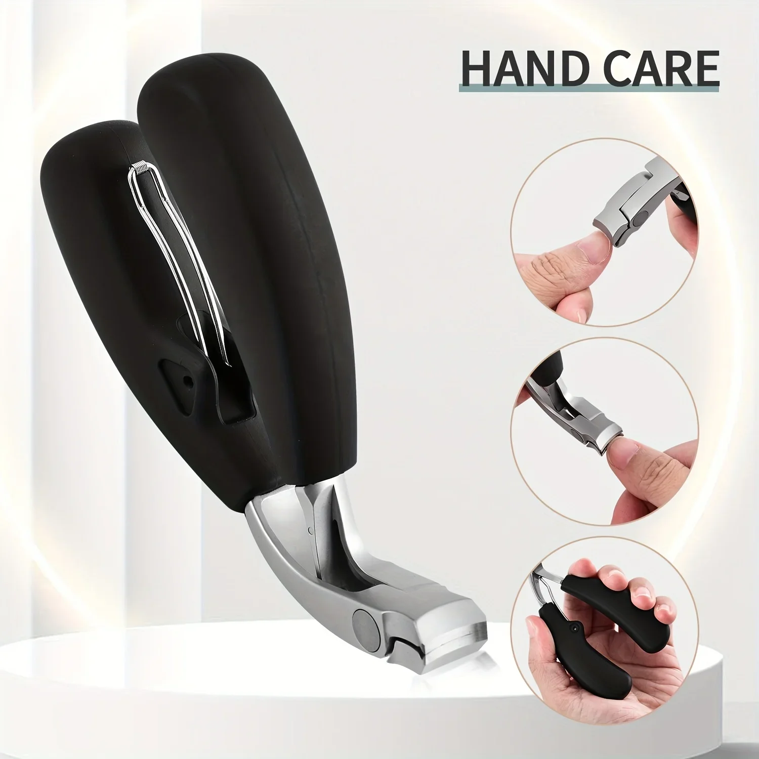 riporre Tagliaunghie per anziani Tagliaunghie con ampia apertura curva tre volte unghie spesse antispruzzo Resistente