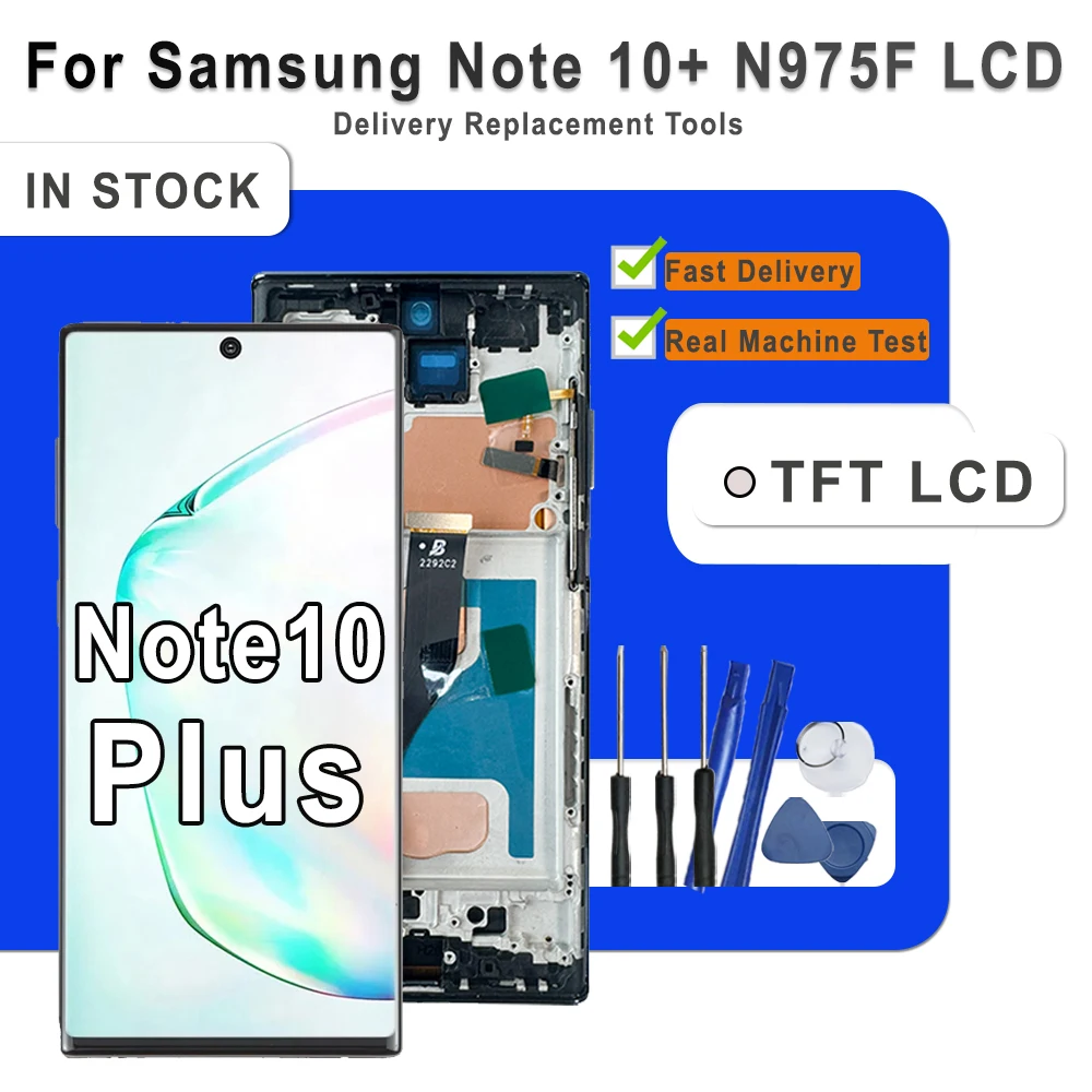 AMOLED LCD For Samsung Galaxy Note 10 Plus LCD Touch Screen Digitizer Assembly Replacement For Samsung Note10+ N975F N975U N975N