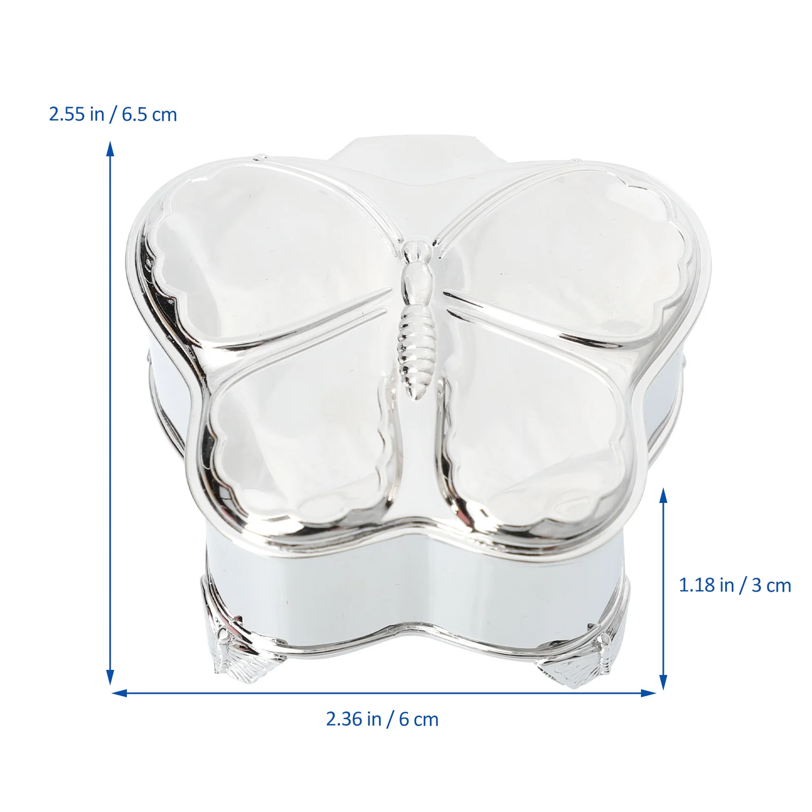 الفراشات سبائك الزنك صندوق مجوهرات ريترو تصميم مجوهرات حقيبة للتخزين للخواتم القلائد هدية أنيقة للنساء #2