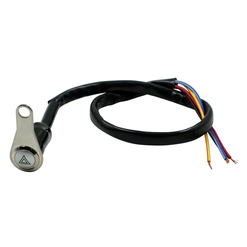 

AB61-Motorcycle Switch Handlebar Mount Push Button 12V Work Light LED On+OFF Metal Button Dual Flash Switch