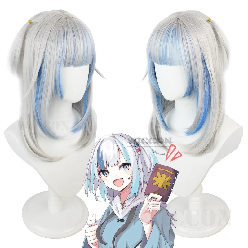 Vtuber Hololive Gawr Gura Cosplay Kostuum Schattige Haai Kostuum Hoodie Voor Vrouwen Halloween Youtuber Anime Staart Pruik Kostuum