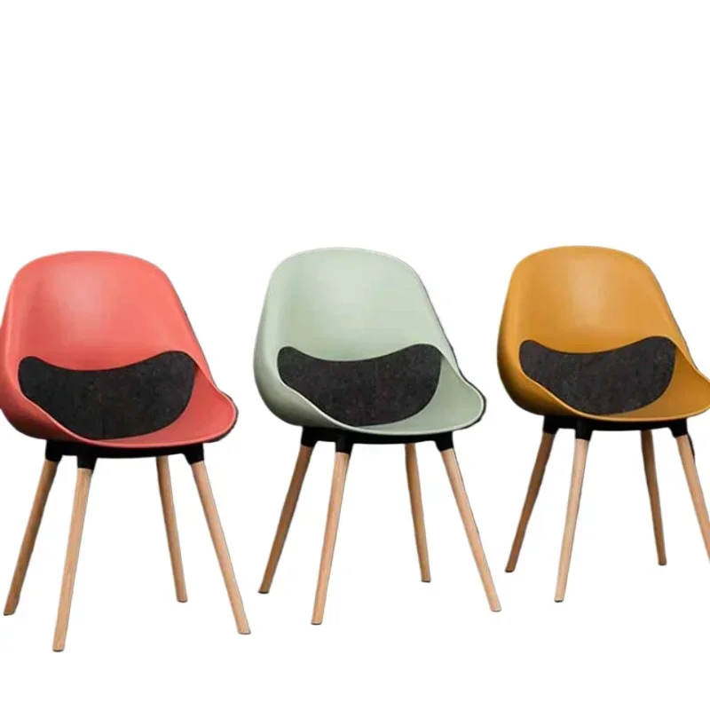 

Creative backrest makeup chair plastic Nordic dining chair modern simple lazy Internet celebrity home restaurant ins style