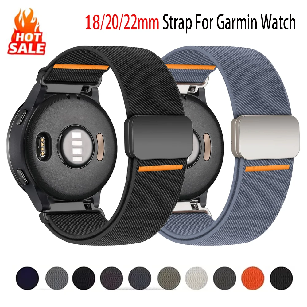 18mm 20mm 22mm Uhrenarmbänder für Garmin Venu 4/3/2/2s Nylon-Uhrenarmbänder für Garmin Vivoactive 6/5/4/3/Forerunner 265 255 245 Armband