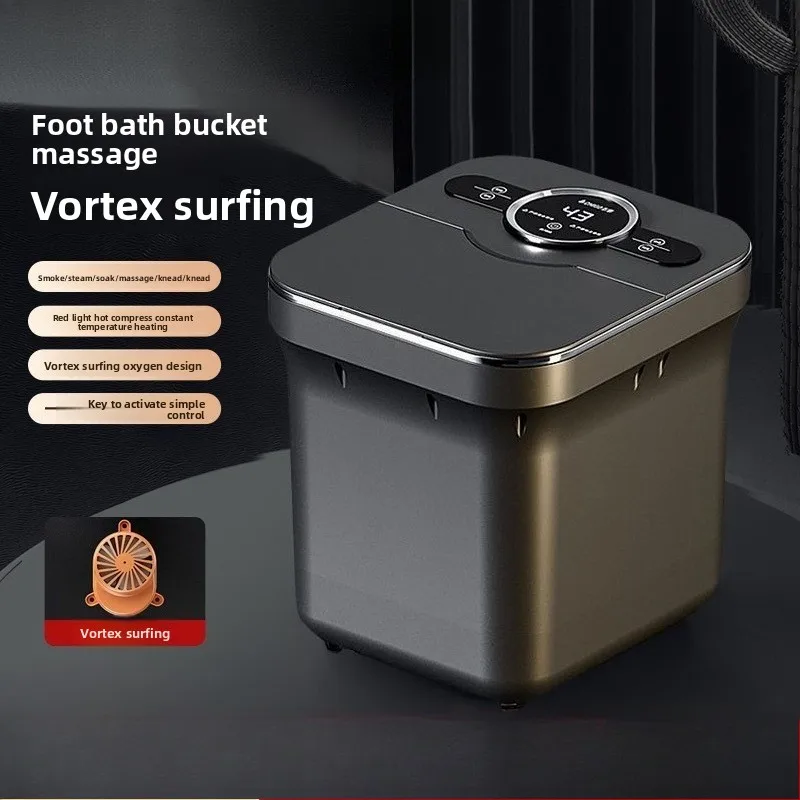 

Электрический спа-массажер для ног с подогревом, автоматический контроль температуры, глубокая ванна, домашнее портативное ведро для замачивания ног, бытовая мебель