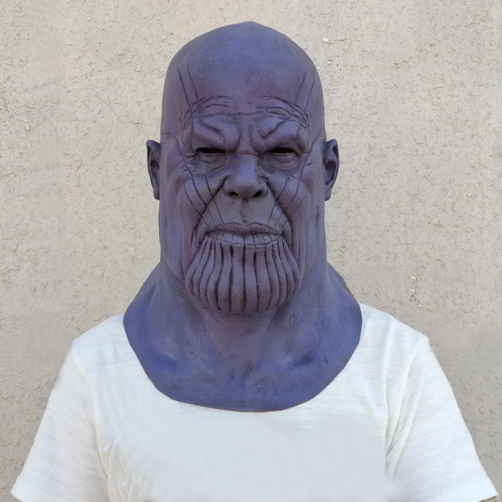 Superheld Deluxe Thanos Maske Helm Unendlichkeit Handschuh Unendlichkeit Krieg Handschuhe Kostüm Kostüm Party Anime Bühnenshow Requisiten Geschenk