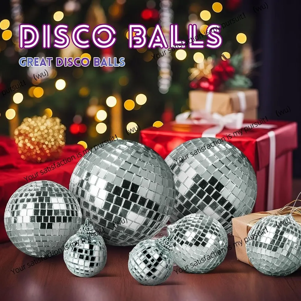 20 PCS Hanging Mirror Disco Ball  Mini Disco Balls Decoration Different Size with Rope Wedding Anniversary Birthday Family Party