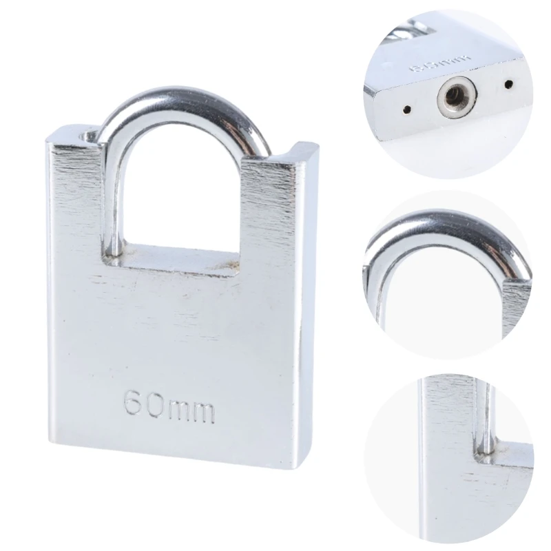 652F 60mm Steel Lock Set with 6 Keys 2pcs High Security Padlocks Stable Door lock Quick Installation for Weather Protections